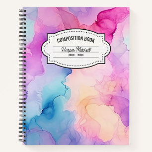 Pastell-Watercolor-Komprimierungs-Notebook Notizbuch