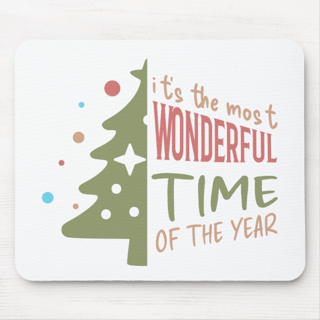 Pastell-Weihnachtsbaum Mousepad (Vorne)