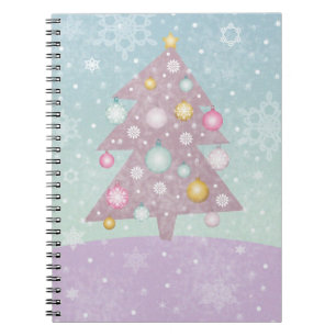 Pastell-Weihnachtsbaum-Notizbuch Notizblock