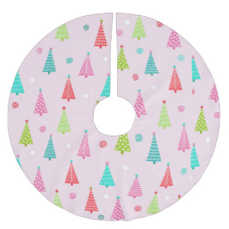 Pastell-Weihnachtsbaum-Unterlage Polyester Weihnachtsbaumdecke