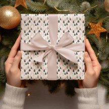 Pastell-Weihnachtsbäume-Wrap-Papier