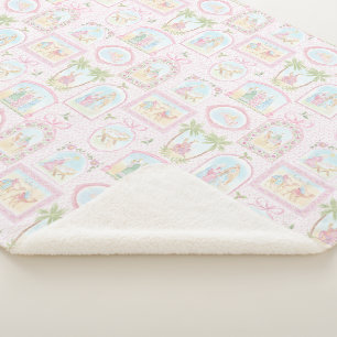 Pastell-Weihnachtskrippen Sherpadecke