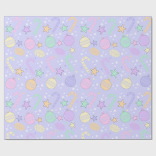 Pastell-Weihnachtsmuster Geschenkpapier