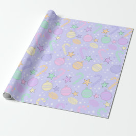Pastell-Weihnachtsmuster Geschenkpapier