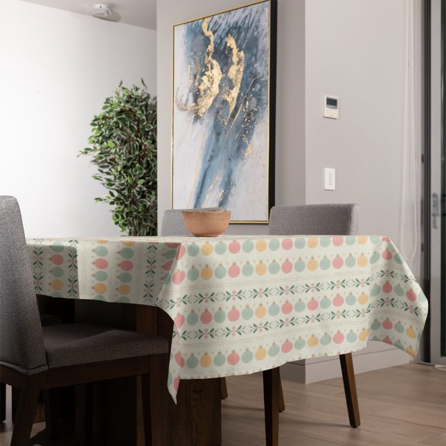 Pastell-Weihnachtsornamente Tischdecke (Von Creator hochgeladen)