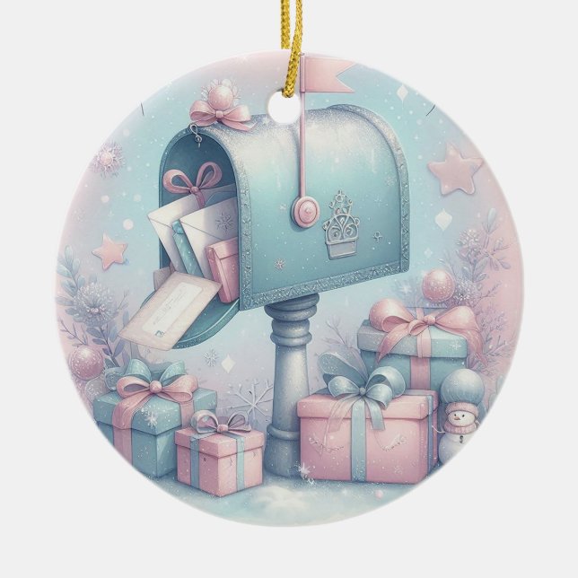 Pastell Weihnachtsschmuck Mailbox und Geschenke 3 (Vorne)