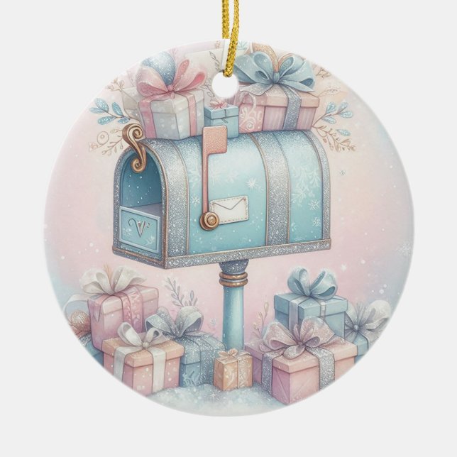 Pastell Weihnachtsschmuck Mailbox und Geschenke 8 (Vorne)