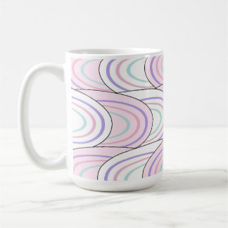 Pastell-Wellen-Abstraktmuster-Kaffeetasse Kaffeetasse