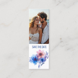 Pastell Whispers Meadow Lesezeichen Save the Date  Telefonnummerkarte