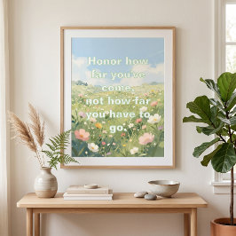 Pastell-Wiesen-Blumen-Inspirationszitat Poster