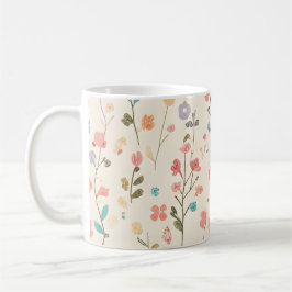 Pastell-Wiesenblumenwiese Kaffeetasse
