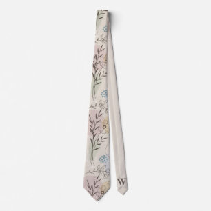 Pastell-Wildblumen-Collage – Chic florale Geometri Krawatte