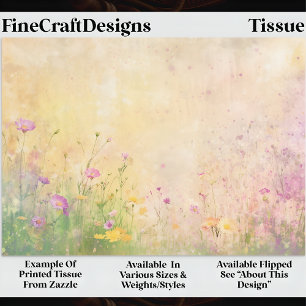 Pastell-Wildblumen-Frühlingswiese DZ5L Decoupage Seidenpapier