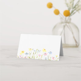 Pastell-Wildblumen Platzkarte