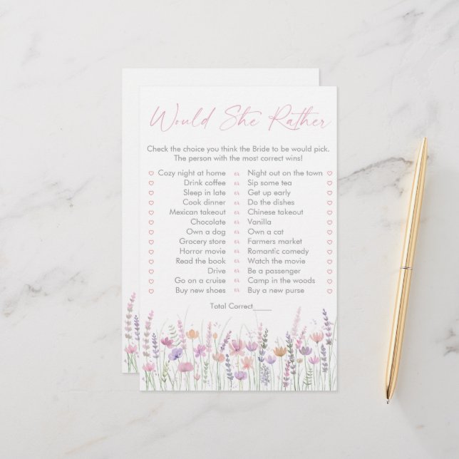 Pastell-Wildblumen-Würde-Sie-Vielmehr-Brautparty-S (Vorderseite/Rückseite Beispiel)