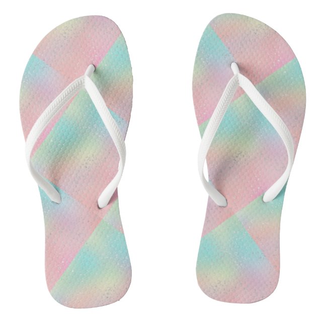 Pastell wirbelnde gefärbte Krawatte niedlich rosa, Flip Flops (Fußbett)