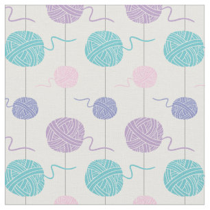 Pastell-Yarn-Ball-String-Muster Stoff