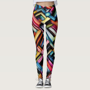 Pastell Zeichnend Abstrakt dimensionale Geometrie Leggings