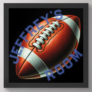 Pastell Zeichnend Fußball personalisieren Name Poster