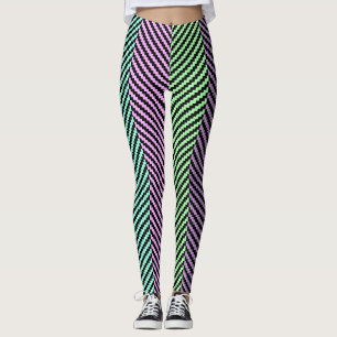 Pastell-Zickzack-Leggings Leggings