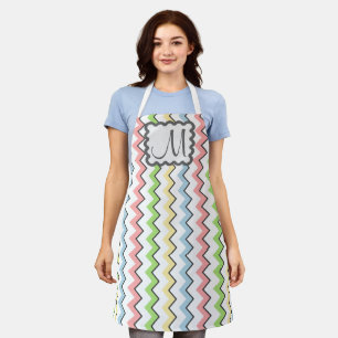 Pastell Zickzack mit Monogram von Shirley Taylor Schürze