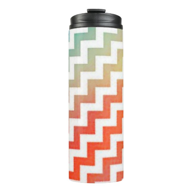 Pastell Zickzack Thermotumbler Thermosbecher (Vorderseite)