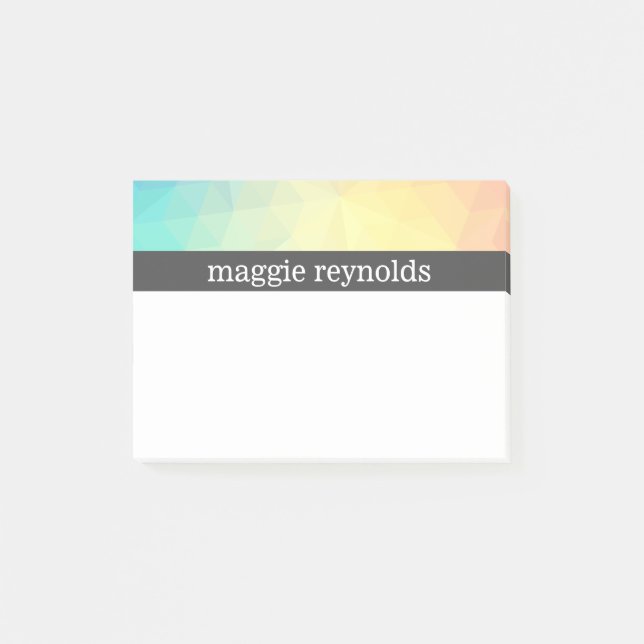 Pastellabstraktes Post-it Klebezettel (Vorderseite)