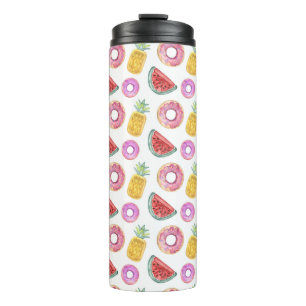 PastellAquarell-Pool-Floss-Muster Thermosbecher