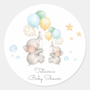 Pastellbaby-Elefant danken Ihnen Runder Aufkleber