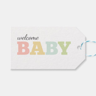 Pastellbaby-Gabe/Geschenketiketten, geschlechtsneu Geschenkanhänger