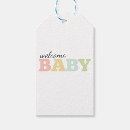 Pastellbaby-Gabe/Geschenketiketten, geschlechtsneu Geschenkanhänger