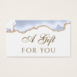 Pastellblau Agate Geschenkkarte