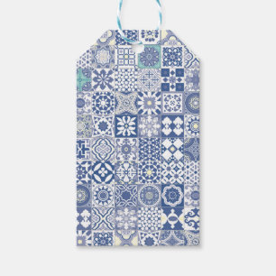 Pastellblau aus marokkanischem Kachel Geschenkanhänger