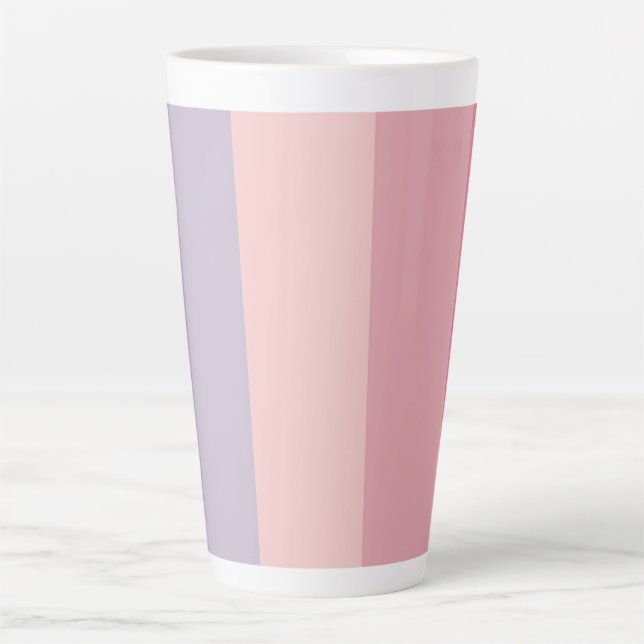Pastellblau bis rosa Latte Tasse (Vorderseite)