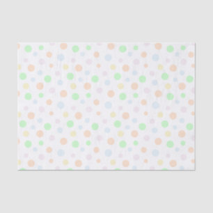 Pastellblau, grün, orange, gelb und rosa Punkte Seidenpapier