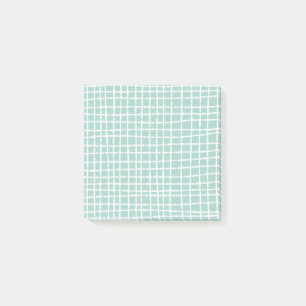 Pastellblau Karo Muster Stilvoll und subtil Post-it Klebezettel