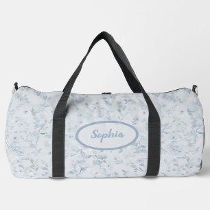 Pastellblau Muster Duffle Bag