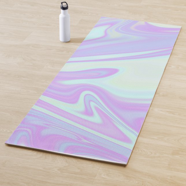 Pastellblau Pink Liquid Marble Swirl Yogamatte (Beispiel)