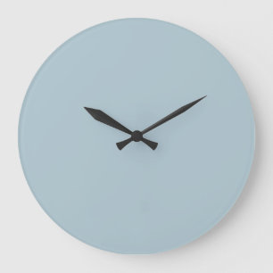Pastellblau, solide Farbe   Classic   elegant Große Wanduhr