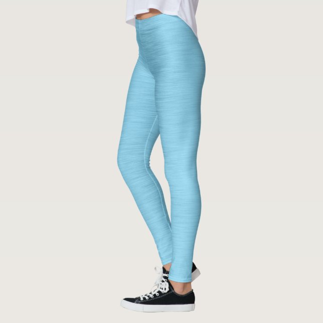 Pastellblau-türkis-metallisches Aussehen Leggings (Links)