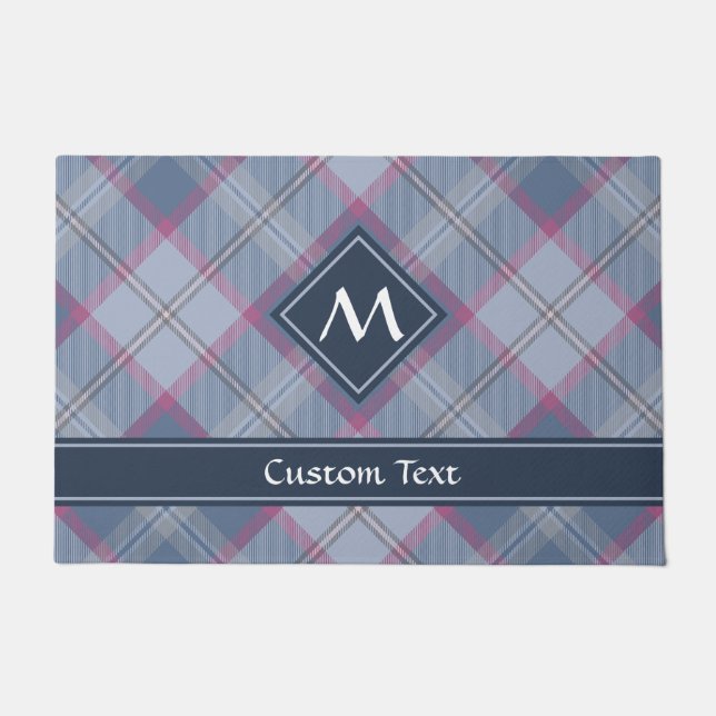Pastellblau und rosa Tartan Doormat Fußmatte (Vorderseite)