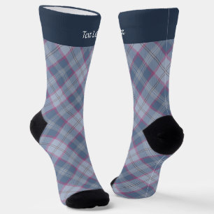 Pastellblau und rosa Tartan-Socken Socken