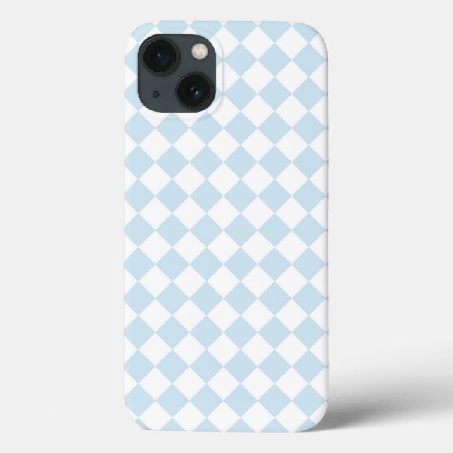 Pastellblau und Weiß Case-Mate iPhone Hülle (Rückseite)