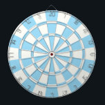 Pastellblau und weiß dartscheibe<br><div class="desc">Pastellblau-Weiß-Karton</div>