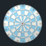 Pastellblau und weiß dartscheibe<br><div class="desc">Pastellblau-Weiß-Karton</div>