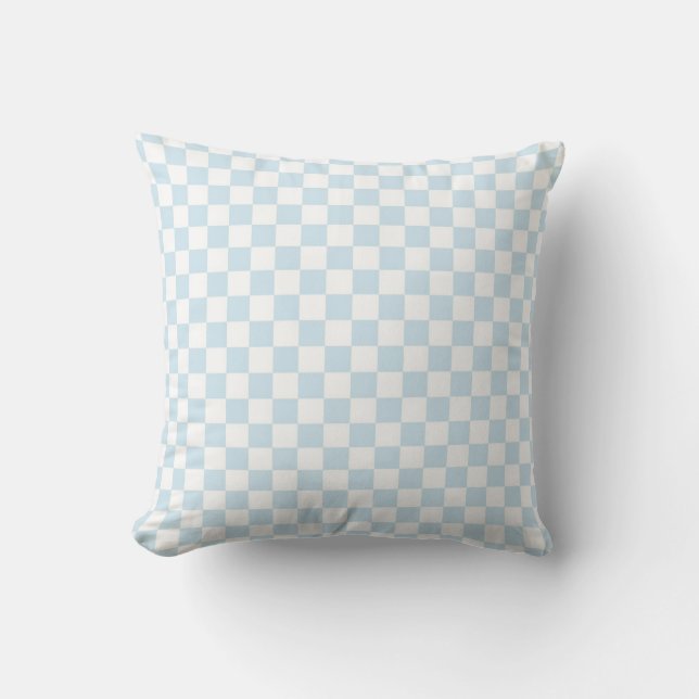 Pastellblau und Weiß Kissen (Vorderseite)
