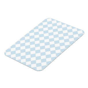 Pastellblau und Weißer Diamant Prüfmuster Magnet