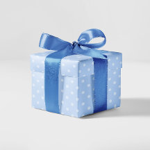 Pastellblau und weißer Polka-Dot