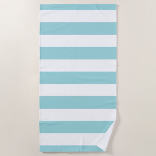 Pastellblau Weiß Streifen Muster Strandtuch