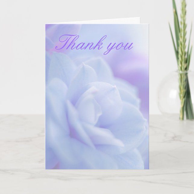 Pastellblaue Blume ... Dankeskarte (Vorderseite)